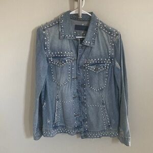 BlankNYC Studded & Rhinestone Denim Jacket – Size Small